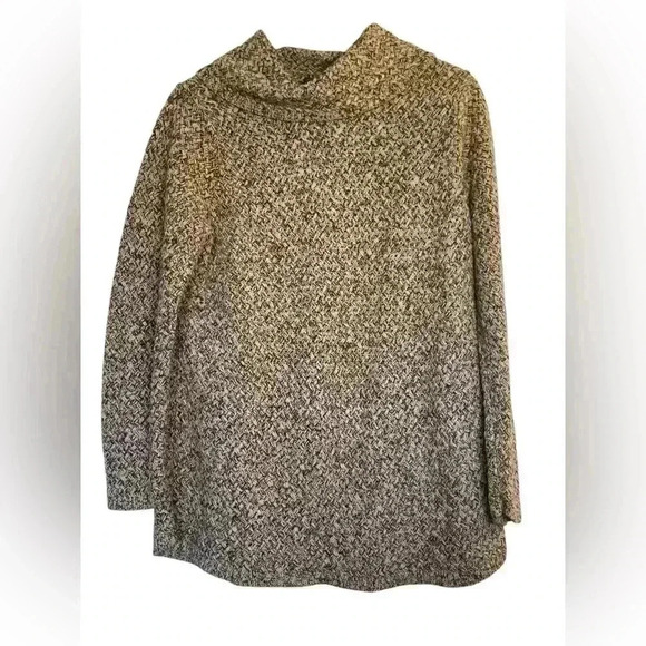 Dana Buchman Signature Brown Tan Knit Cowl Neck Sweater XL Extra Large Neutral - Picture 1 of 7